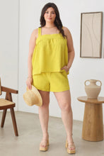 Load image into Gallery viewer, Plus Size Textured Top Elastic Waist Short Sets