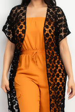 Load image into Gallery viewer, Crocheted Open-front Fringe Kimono