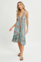 Load image into Gallery viewer, Halter Paisley Border Dress