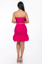 Load image into Gallery viewer, Ruffle Ruched Mini Skirt Set