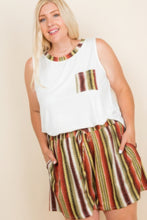 Load image into Gallery viewer, Plus Size Solid Sleeveless French Terry Tank Top