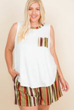 Load image into Gallery viewer, Plus Size Solid Sleeveless French Terry Tank Top