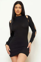 Load image into Gallery viewer, Cutout Around Shoulder Mini Dress