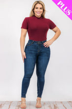 Load image into Gallery viewer, Plus Size Ribbed Short Sleeve Bodysuit