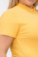 Load image into Gallery viewer, Plus Size Ribbed Short Sleeve Bodysuit
