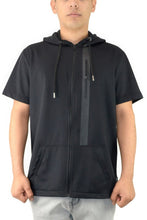 Load image into Gallery viewer, Men's Casual Short Sleeve Zip-up Hoodie Tops