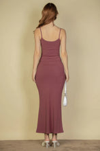 Load image into Gallery viewer, Ribbed Mermaid Hem Camisole Maxi Dress