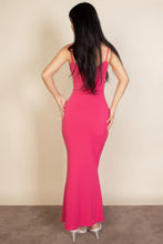 Load image into Gallery viewer, Ribbed Mermaid Hem Camisole Maxi Dress