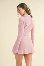 Load image into Gallery viewer, Waffle Knit Bell Sleeve Top And Skirt Set