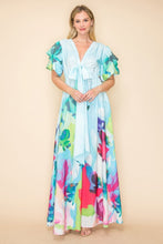Load image into Gallery viewer, Printed V Neck Maxi Dress