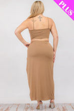 Load image into Gallery viewer, Plus Size Crop Cami & Split Thigh Maxi Skirt Set