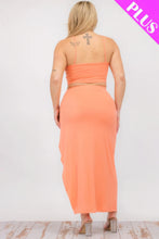 Load image into Gallery viewer, Plus Size Crop Cami & Split Thigh Maxi Skirt Set