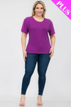 Load image into Gallery viewer, Plus Size Basic Short Sleeve T-shirt