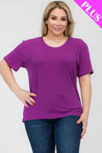 Load image into Gallery viewer, Plus Size Basic Short Sleeve T-shirt