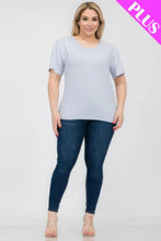 Load image into Gallery viewer, Plus Size Basic Short Sleeve T-shirt
