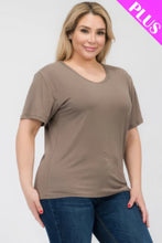 Load image into Gallery viewer, Plus Size Basic Short Sleeve T-shirt