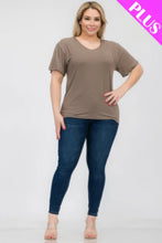 Load image into Gallery viewer, Plus Size Basic Short Sleeve T-shirt