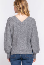 Load image into Gallery viewer, Long Slv Double V-neck Sweater