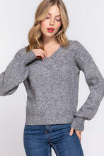 Load image into Gallery viewer, Long Slv Double V-neck Sweater