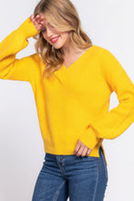 Load image into Gallery viewer, Long Slv Double V-neck Sweater
