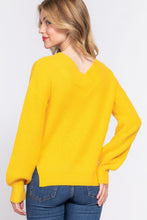 Load image into Gallery viewer, Long Slv Double V-neck Sweater