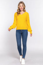 Load image into Gallery viewer, Long Slv Double V-neck Sweater
