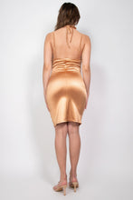 Load image into Gallery viewer, Ruched Mini Bodycon Halter Dress