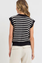 Load image into Gallery viewer, Flower Patch Stripe Knit Top