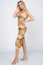 Load image into Gallery viewer, Tie dey printed mesh mini dress
