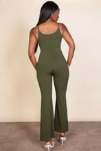 Load image into Gallery viewer, Ribbed sleeveless wide leg jumpsuit