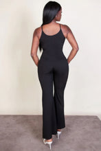 Load image into Gallery viewer, Ribbed sleeveless wide leg jumpsuit