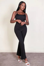 Load image into Gallery viewer, Ribbed sleeveless wide leg jumpsuit