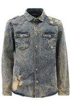 Load image into Gallery viewer, Men's Ripped Denim Overshirt