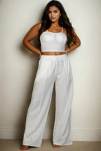 Load image into Gallery viewer, Plus Bustier Crop Cami Top & Slant Pocket Straight Pants