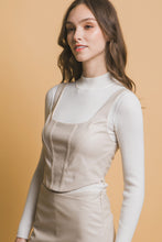 Load image into Gallery viewer, Faux leather corsetry