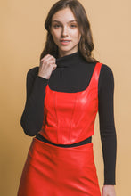 Load image into Gallery viewer, Faux leather corsetry