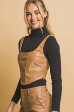 Load image into Gallery viewer, Faux leather corsetry