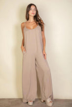 Load image into Gallery viewer, Spaghetti Strap Solid Wide Jumpsuit