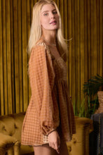 Load image into Gallery viewer, Velvet Long Sleeve Square Neck Flowy Romper