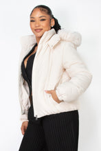 Load image into Gallery viewer, Insulated Zip-up Faux Fur Hooded Jacket