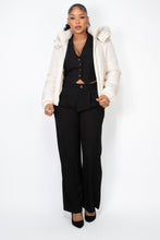 Load image into Gallery viewer, Insulated Zip-up Faux Fur Hooded Jacket