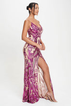 Load image into Gallery viewer, Spaghetti Strap Art Deco Sequins Maxi Dress
