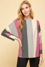 Load image into Gallery viewer, Striped Dolman Sleeves Top