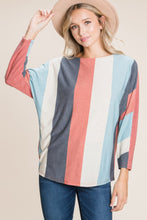 Load image into Gallery viewer, Striped Dolman Sleeves Top