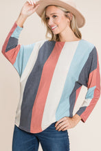 Load image into Gallery viewer, Striped Dolman Sleeves Top