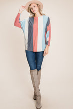 Load image into Gallery viewer, Striped Dolman Sleeves Top