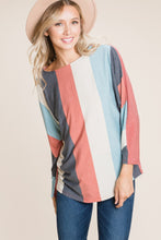 Load image into Gallery viewer, Striped Dolman Sleeves Top