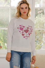 Load image into Gallery viewer, Hearts Hotfix Rhinestone Oversized Pullover