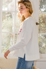 Load image into Gallery viewer, Hearts Hotfix Rhinestone Oversized Pullover