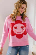Load image into Gallery viewer, Smiley Flower Oversized Pullover